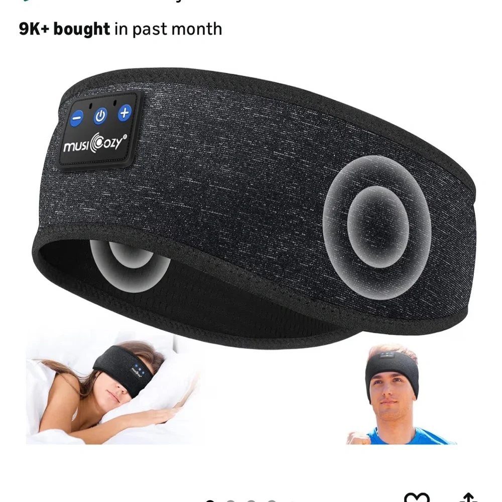 Black Bluetooth Sleep Headband